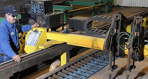 Large steel fabrication bays