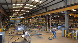 Six large steel fabrication bays